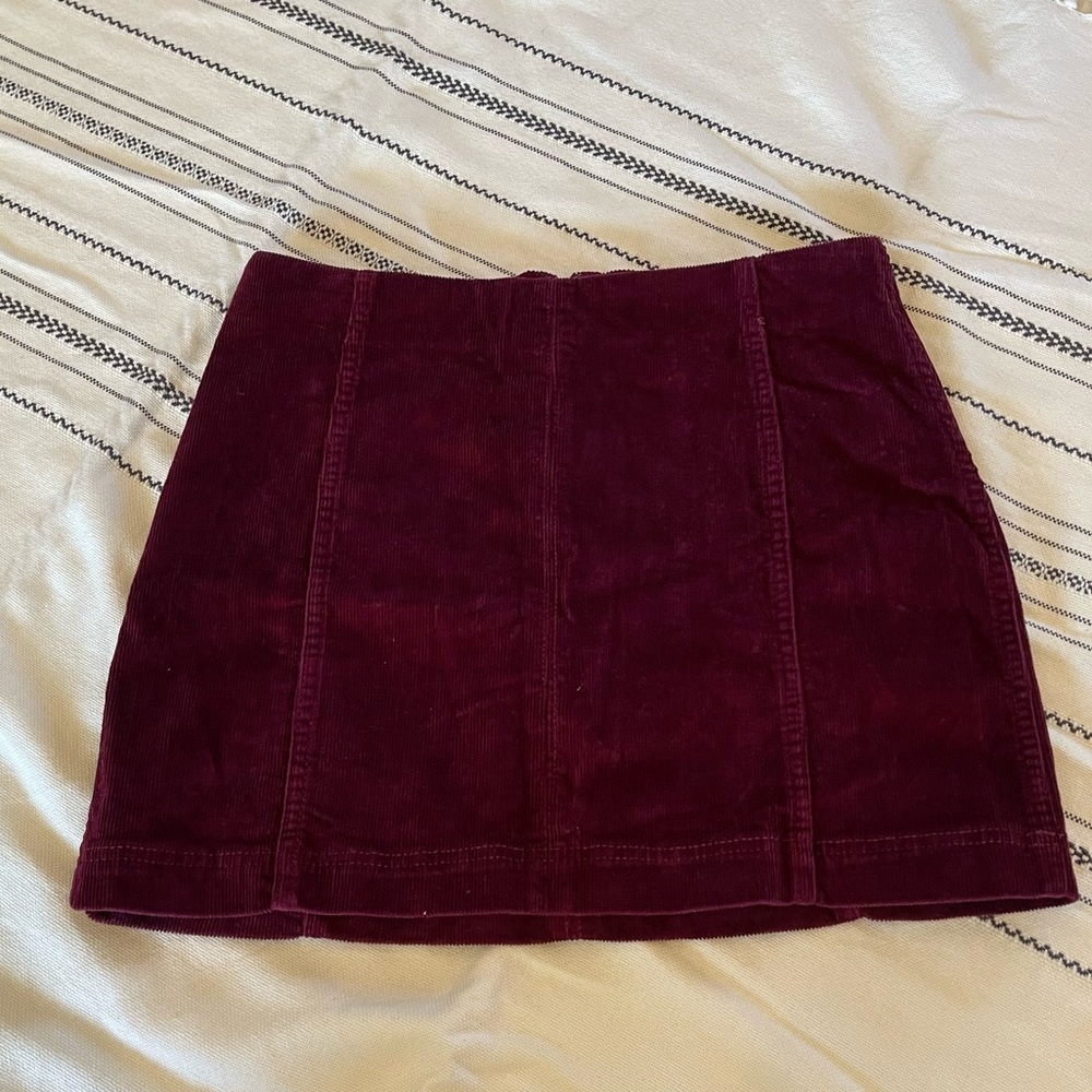 Wild Fable (Target) Burgundy Corduroy Miniskirt - Size 10